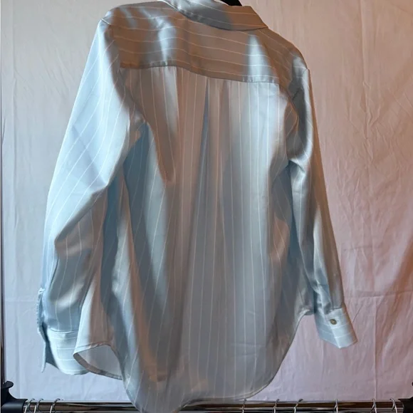 Women’s Light Blue Stripe Button-Up Shirt - Picture 4 of 8